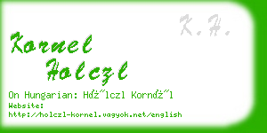 kornel holczl business card